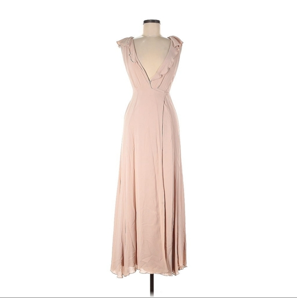 Reformation Peppermint Maxi‎ Dress in Blush - Picture 7 of 7